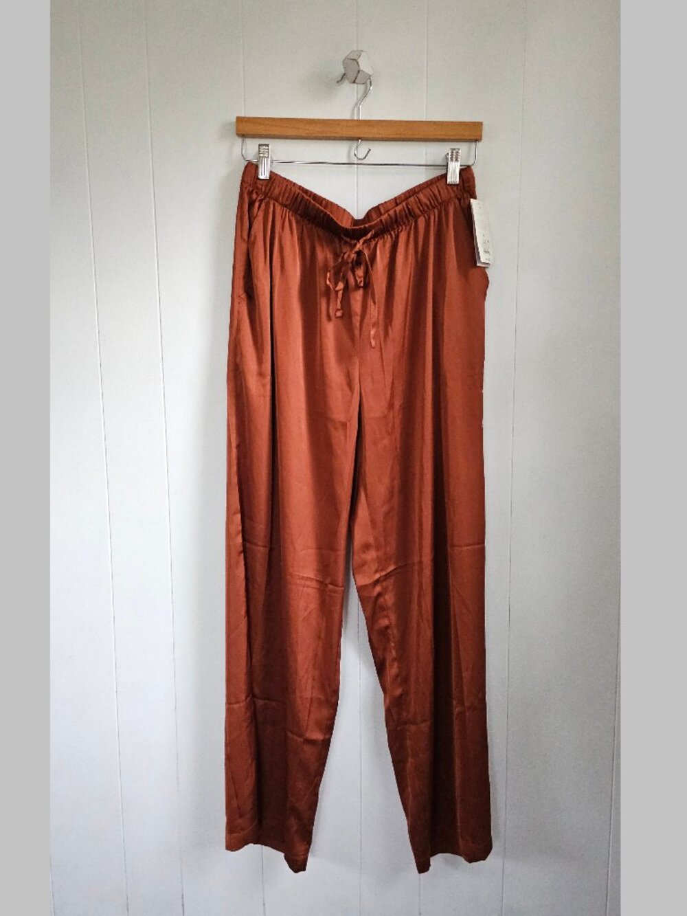 STARS ABOVE Rust Wide-Leg Satin Pants